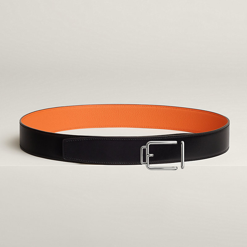 Volte-face reversible belt buckle & Reversible leather strap 38 mm