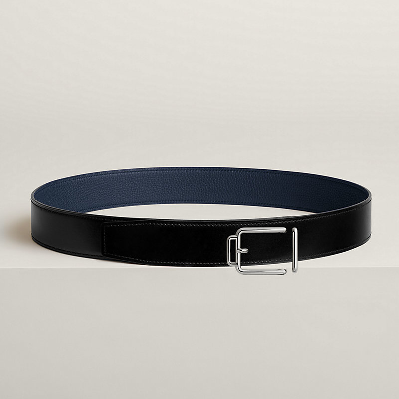 Volte-face reversible belt buckle & Reversible leather strap 38 mm