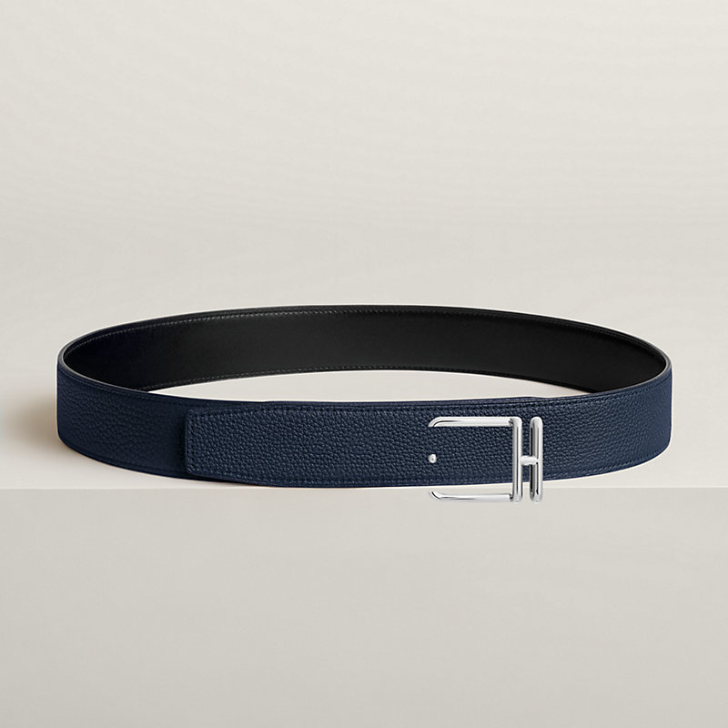 Volte-face reversible belt buckle & Reversible leather strap 38 mm