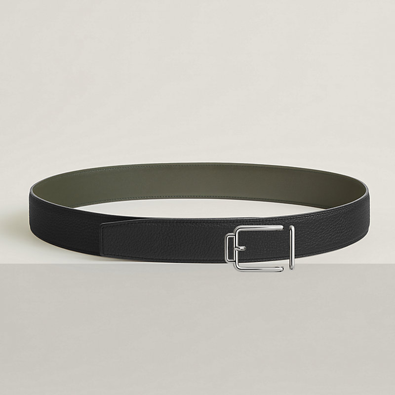 Volte-face reversible belt buckle & Reversible leather strap 38 mm