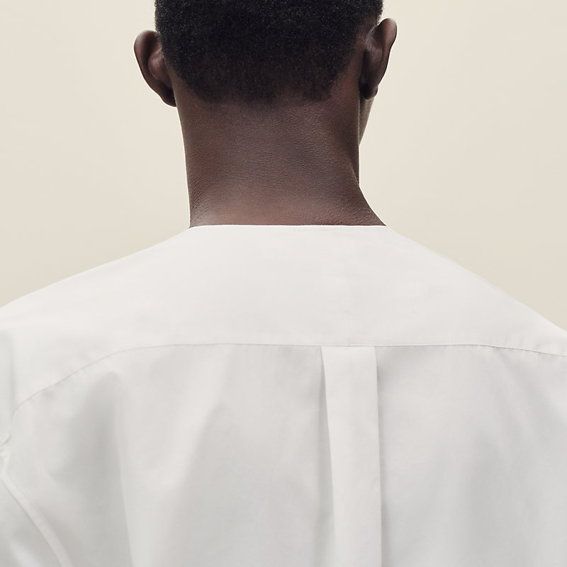 V领直筒宽松衬衫