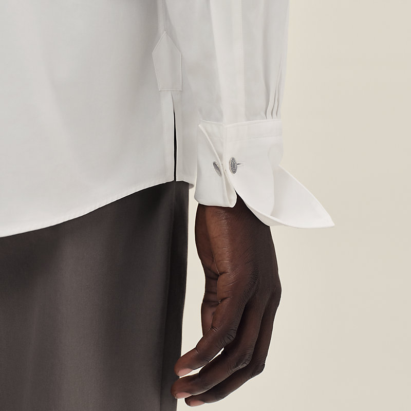 V领直筒宽松衬衫