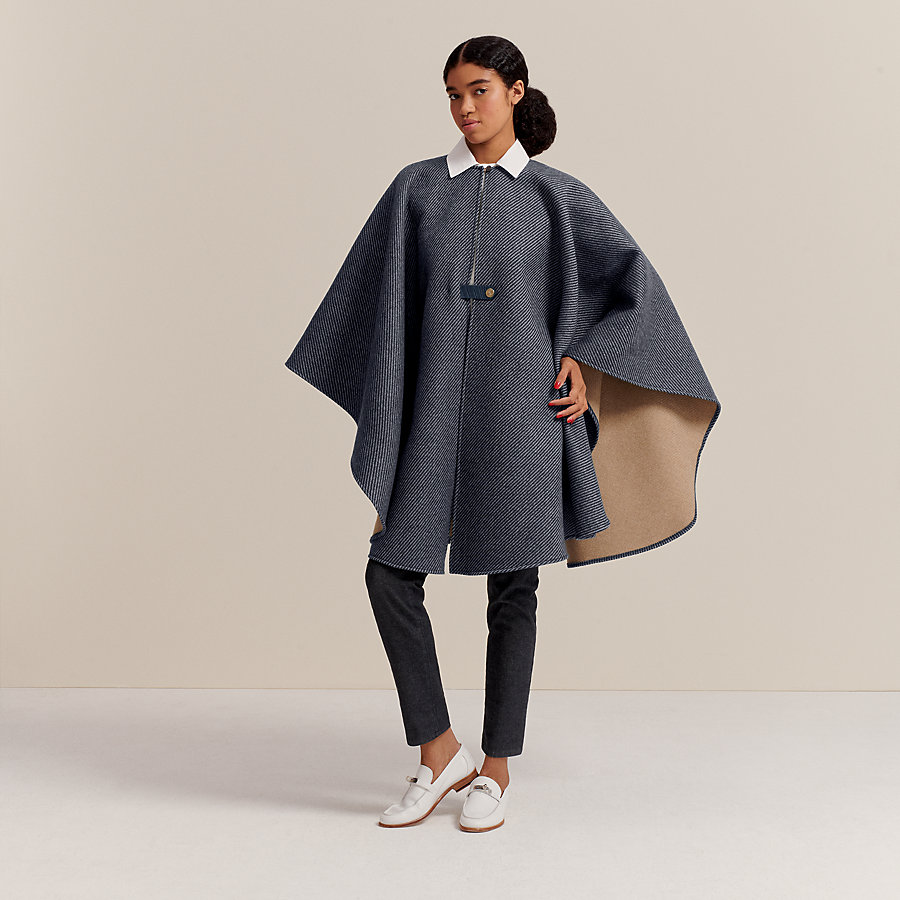 Wool and cashmere cape