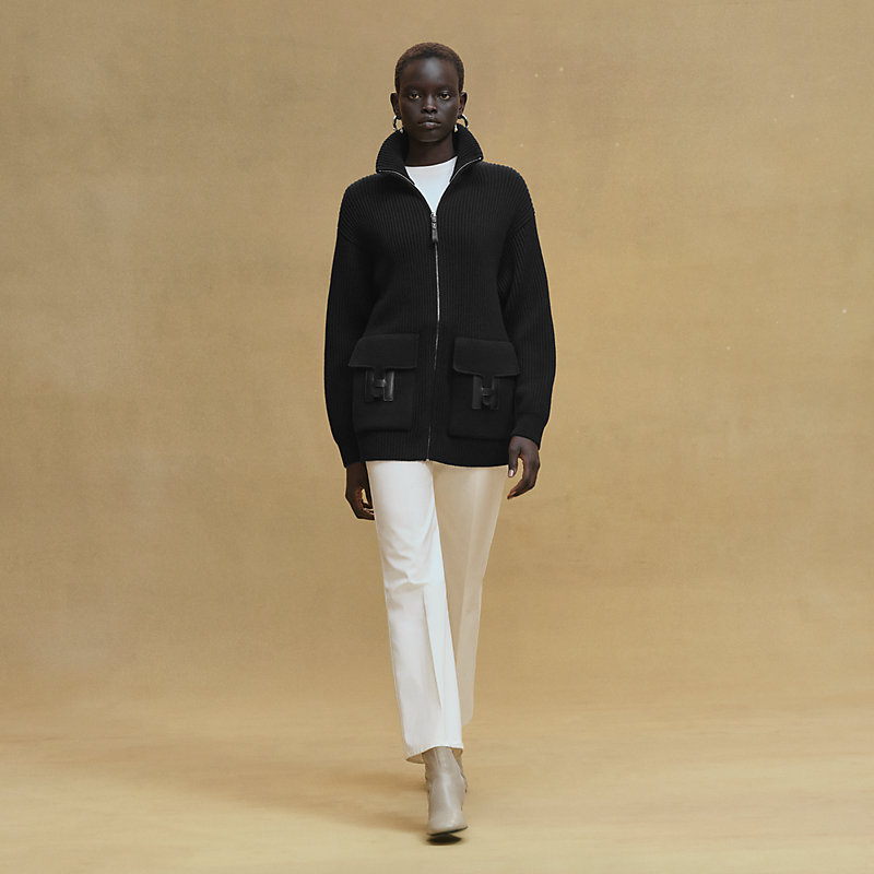 Wool knit jacket