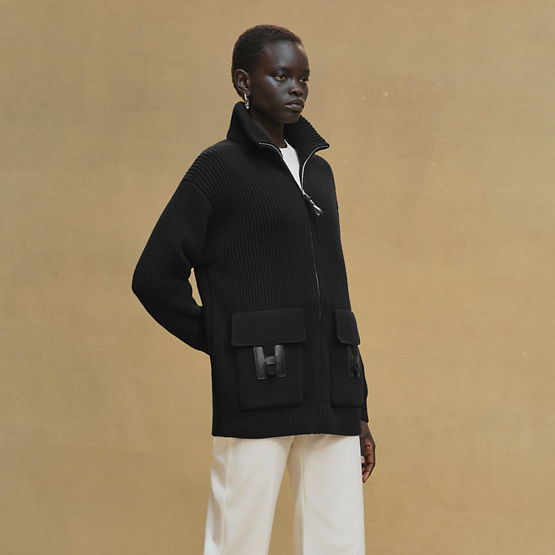 Wool knit jacket