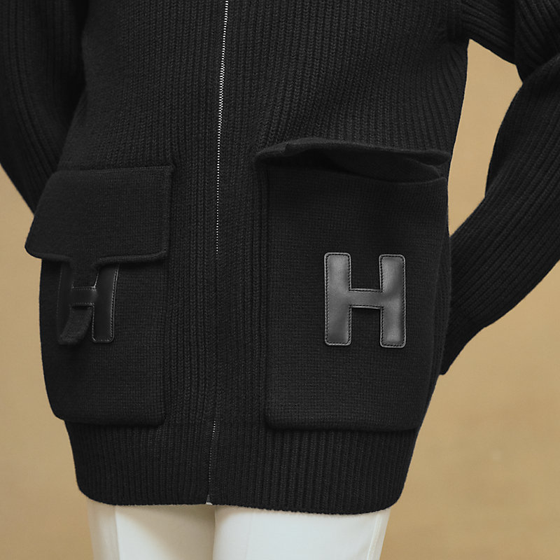 Wool knit jacket