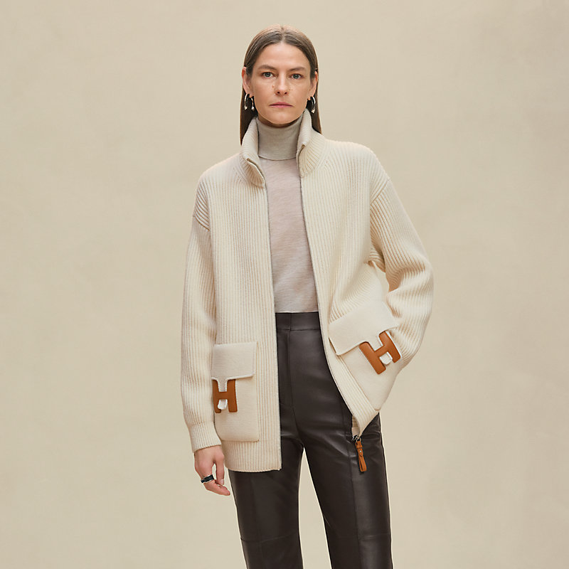 Wool knit jacket