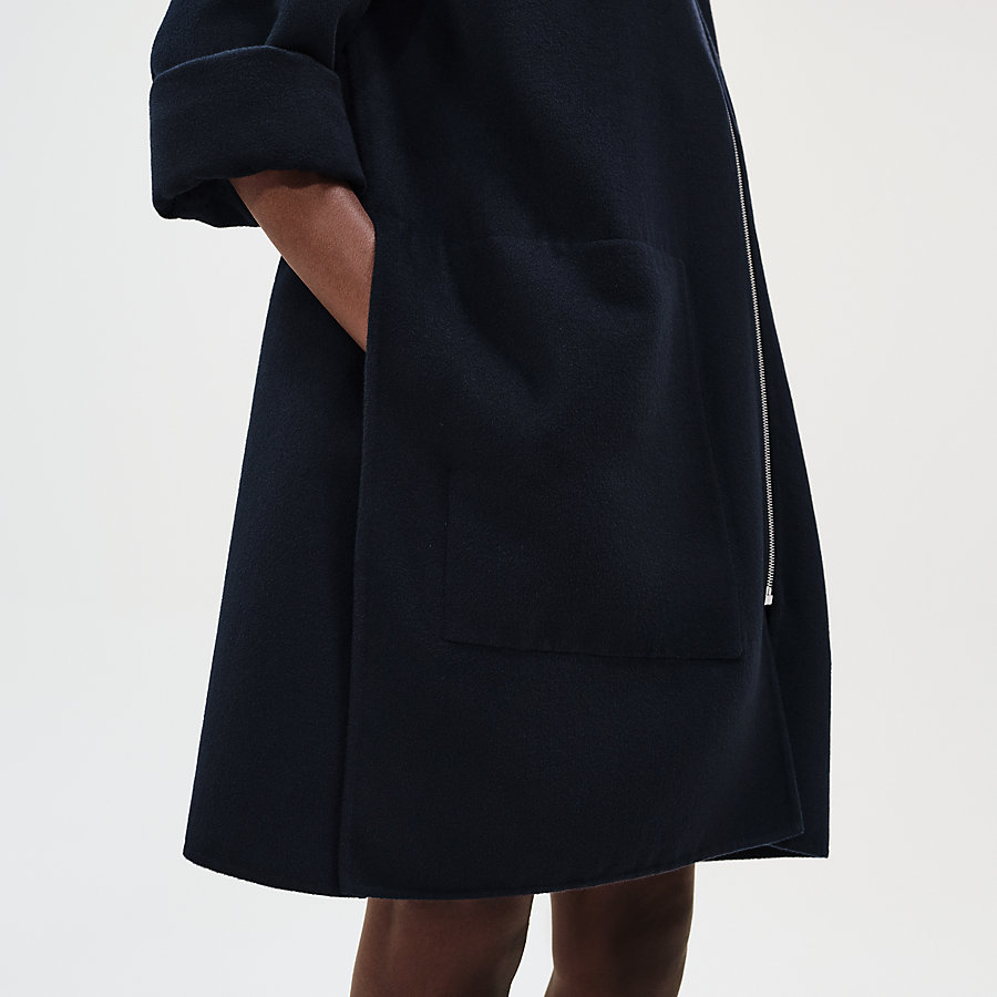 Wool zipped coat