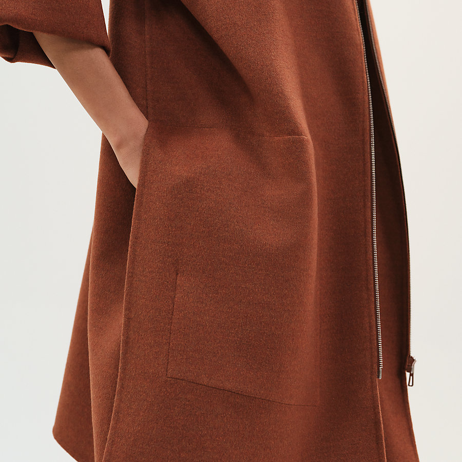 Wool zipped coat