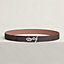 Yachting belt buckle & Reversible leather strap 32 mm, view 2 of 3