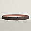 Yachting belt buckle & Reversible leather strap 32 mm, view 2 of 3