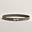 Yachting belt buckle & Reversible leather strap 32 mm, view 1 of 3
