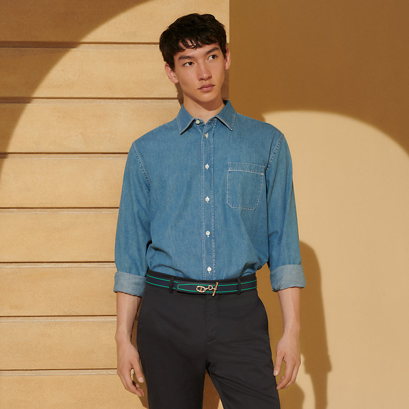 Yachting皮带扣 & Contrast双面皮腰带32毫米