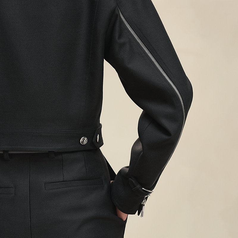 Zipped denim jacket
