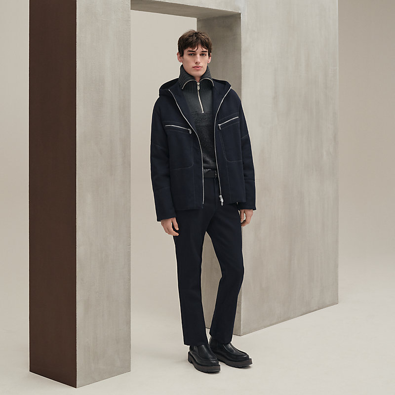 Zipped hooded jacket