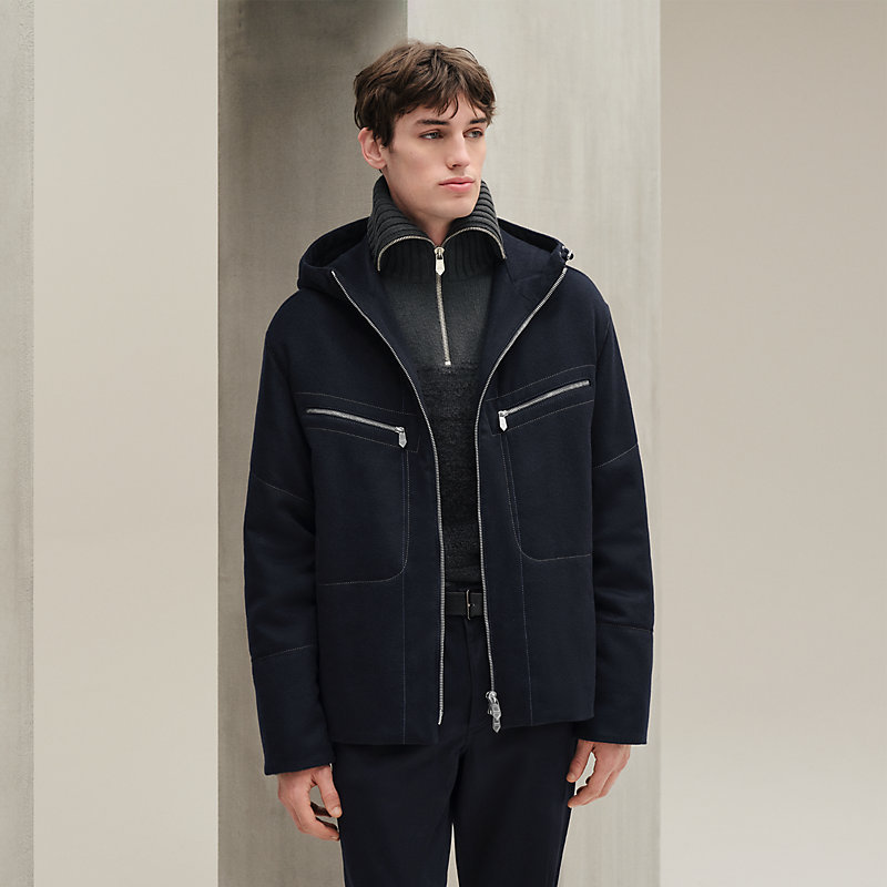 Zipped hooded jacket