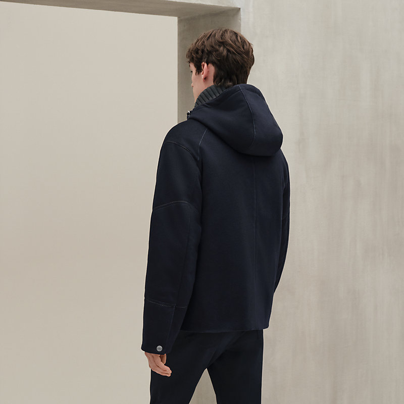Zipped hooded jacket