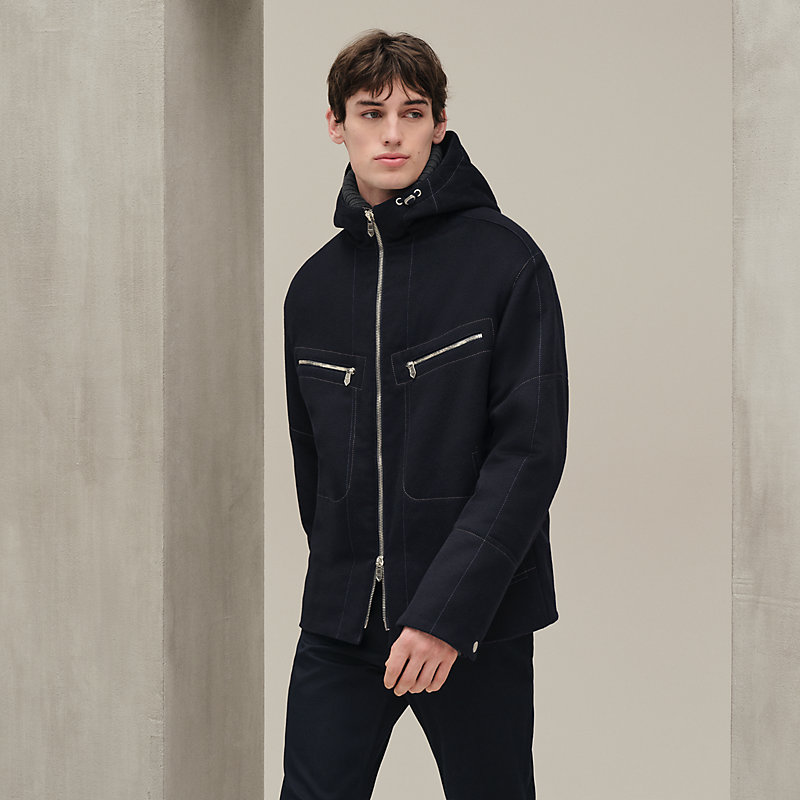 Zipped hooded jacket