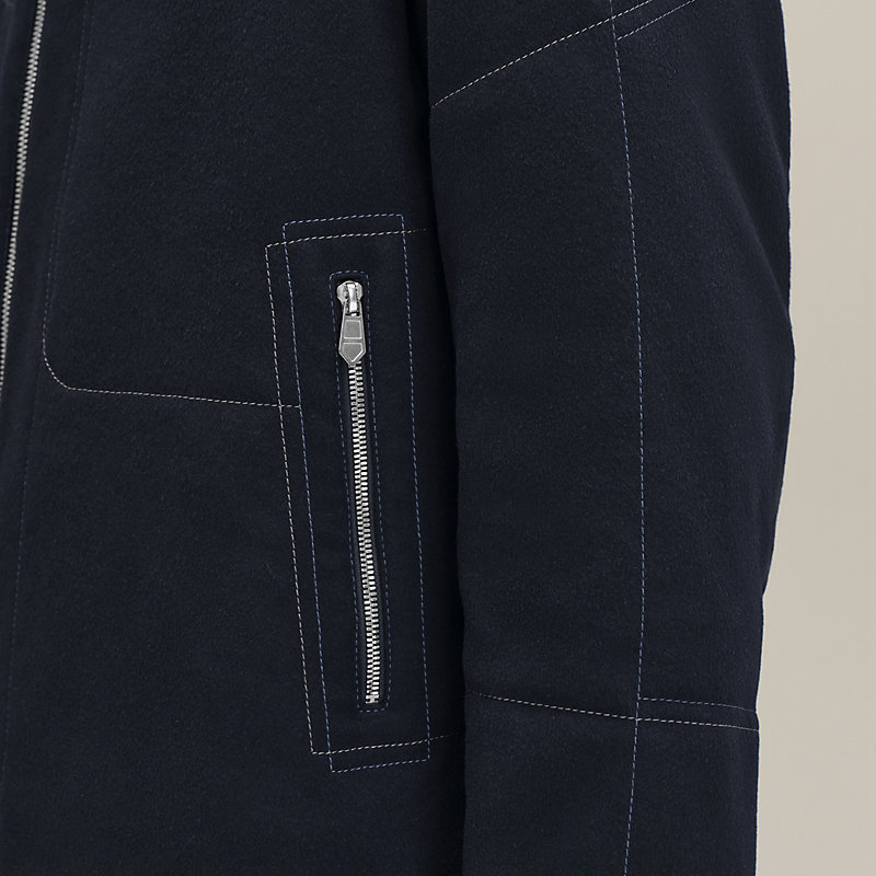 Zipped hooded jacket