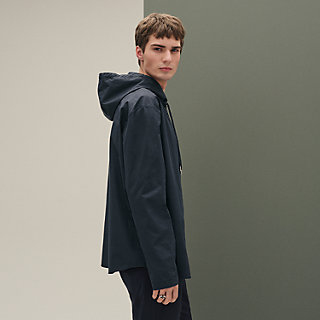個性的なデザインが目を惹く♪【HERMES】ジッパー付き ブルゾン Zipped hooded jacket shirt | Hermès Mainland China