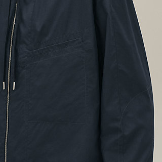 美品　HERMES ブラックシャツ フロントジッパー付き Zipped hooded jacket shirt | Hermès Mainland China