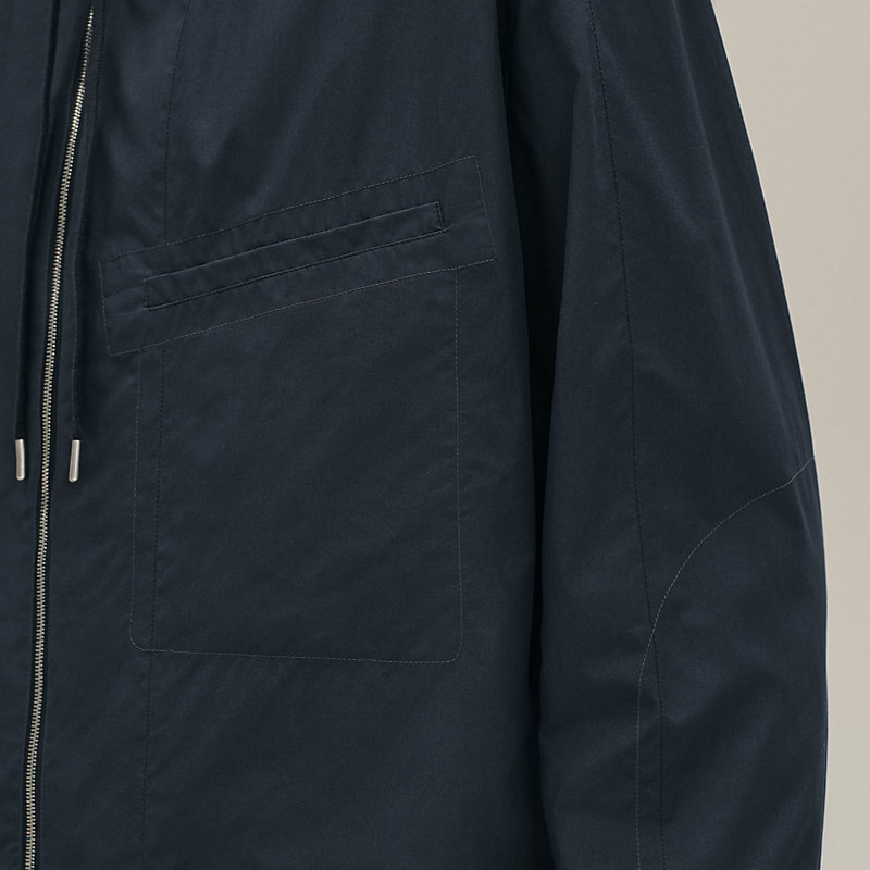 Zipped hooded jacket shirt