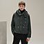 Zipped hooded jacket with leather detail, view 2 of 7