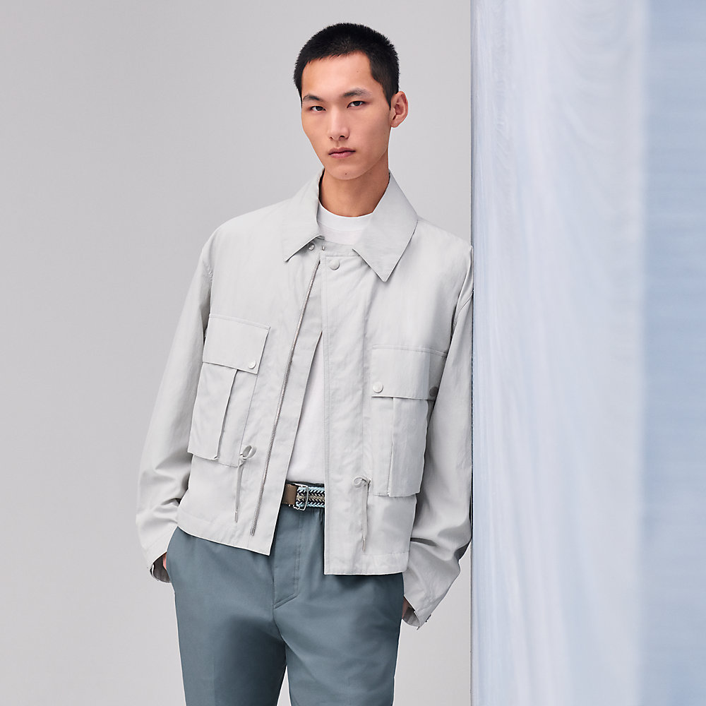 ふっくら暖か シンプルなH柄HermesH ジップフードジャケット Hooded jacket | Hermès USA