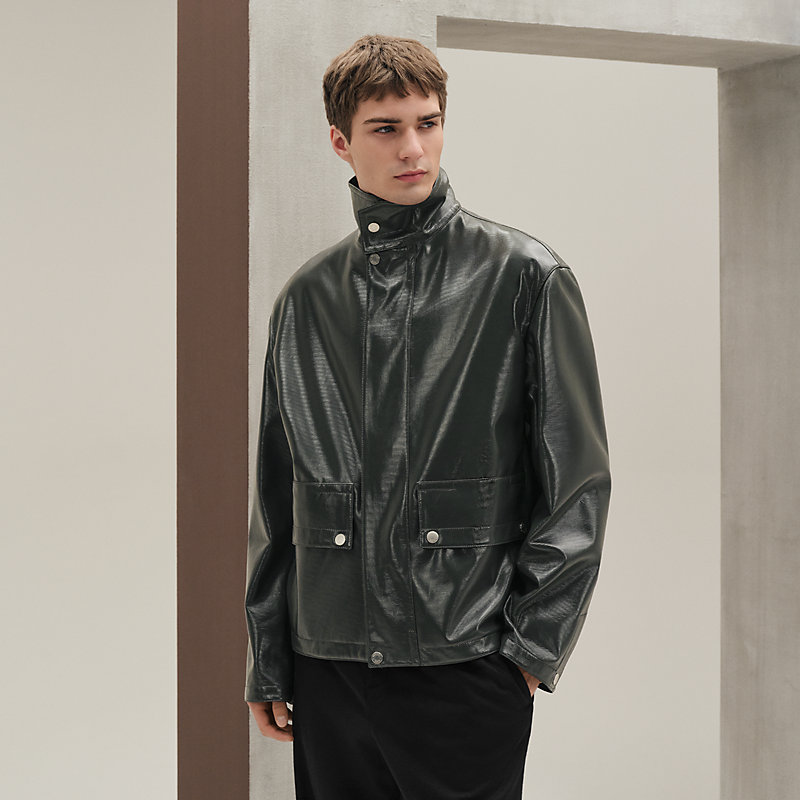 Zipped straight cut jacket