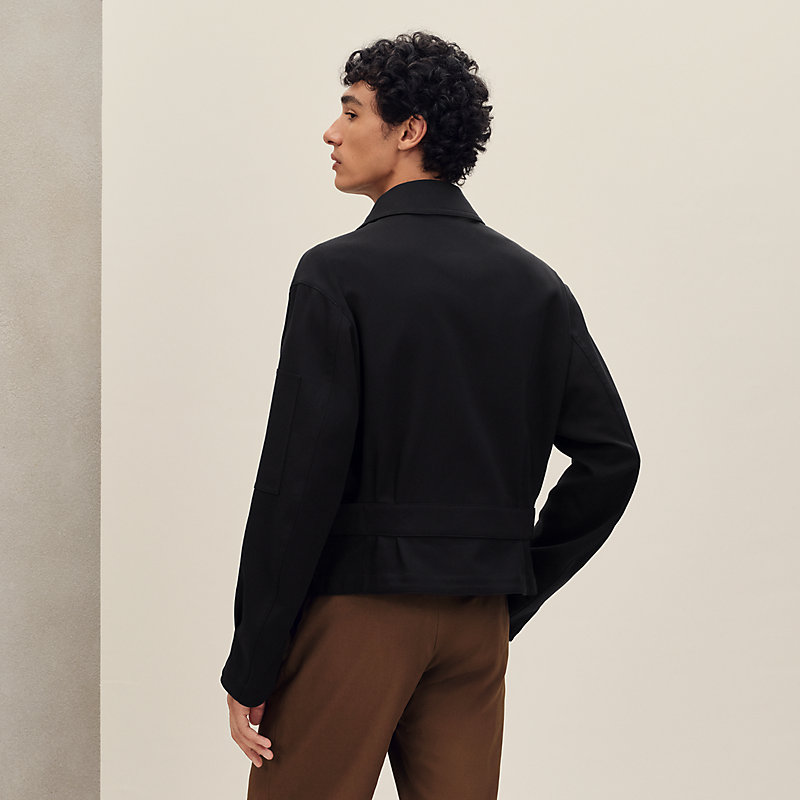 Zipped straight cut jacket