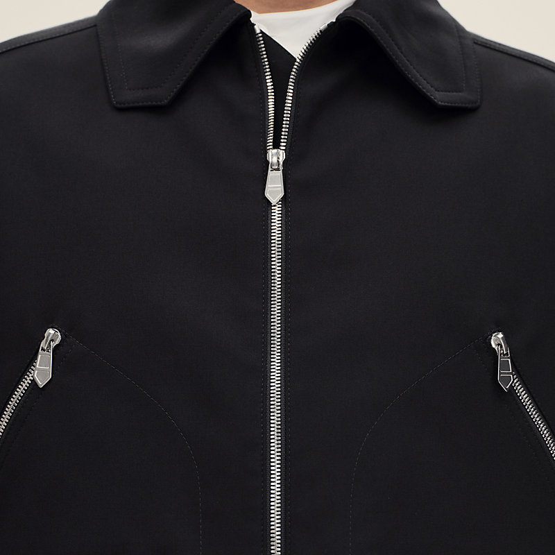 Zipped straight cut jacket