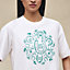 宽松印花T恤, 视图: 图片：产品佩戴, worn, 当前为第4张（共4张）