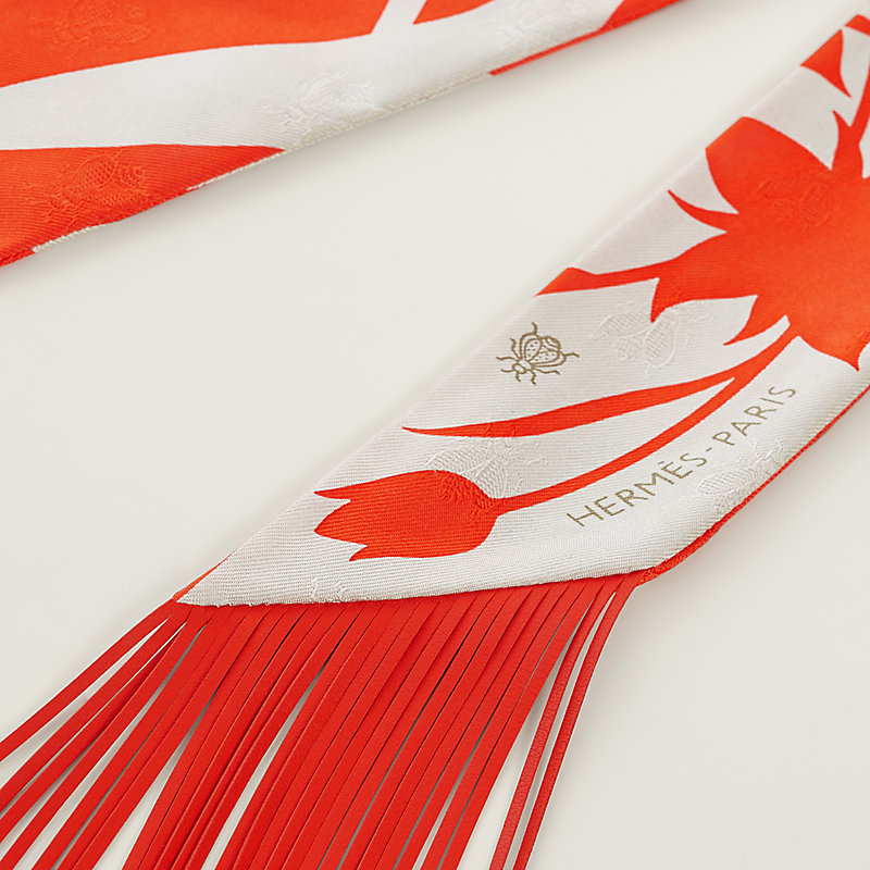 “永生花束”皮革流苏Twilly小丝巾