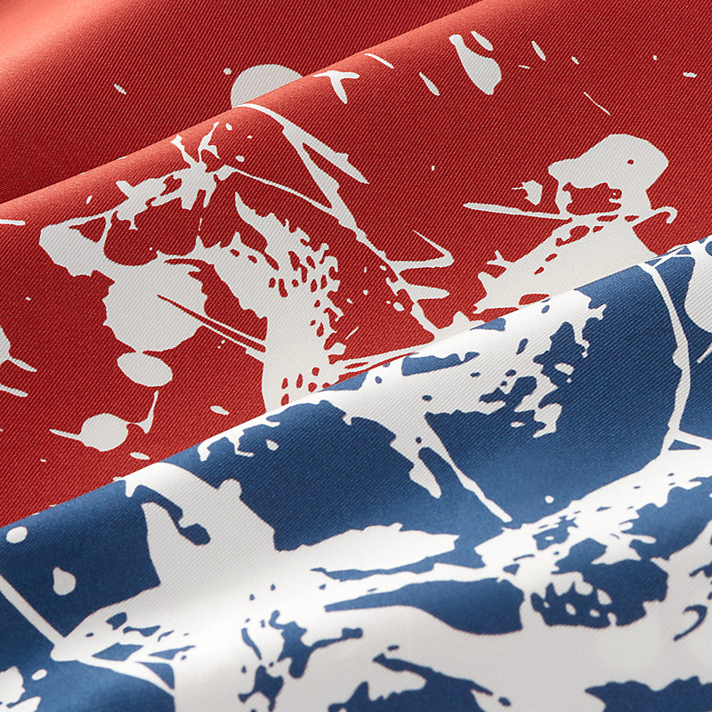 “泼墨骏马”90双面方巾