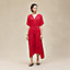 “粉杏丝绸阳光”经典卡夫坦长衫, 视图: 图片：产品佩戴, worn, 当前为第1张（共6张）