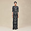 “铁饰混搭”短袖长款连衣裙, 视图: 图片：产品佩戴, worn, 当前为第1张（共7张）