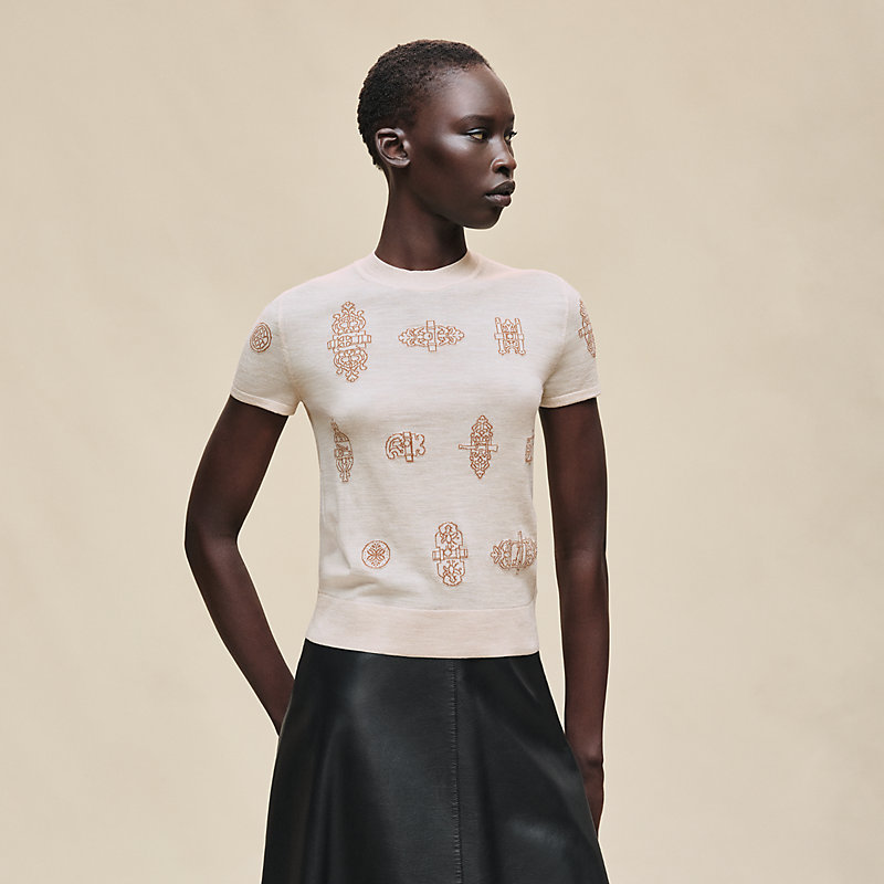 “铁饰”短袖套头衫