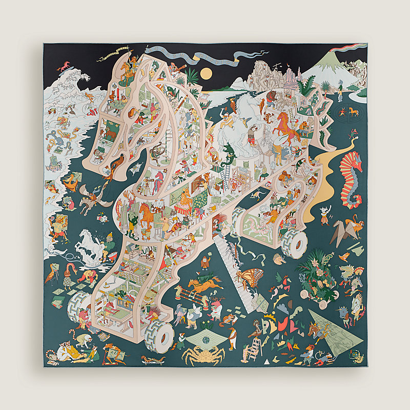 “马术学院”90方巾