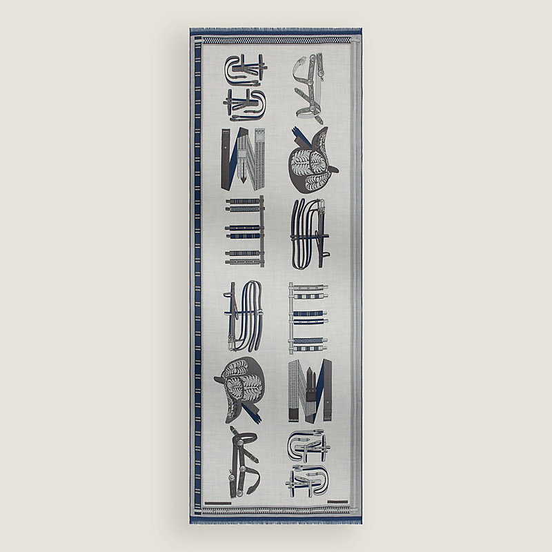 “马术密匙”长方形丝巾